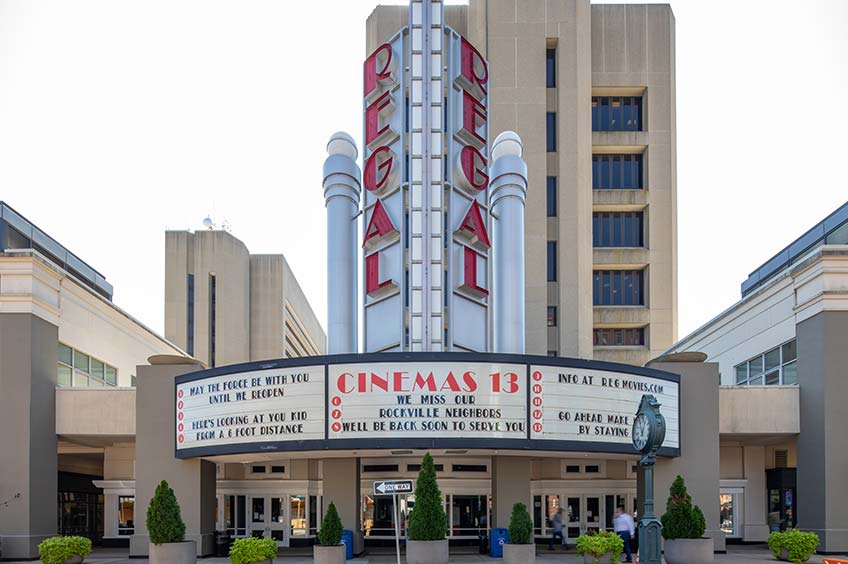 Theater at Rockville Town Center shopping center.