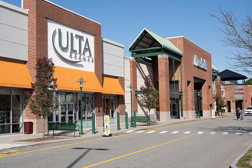 Ulta storefront at Shoppers World center.