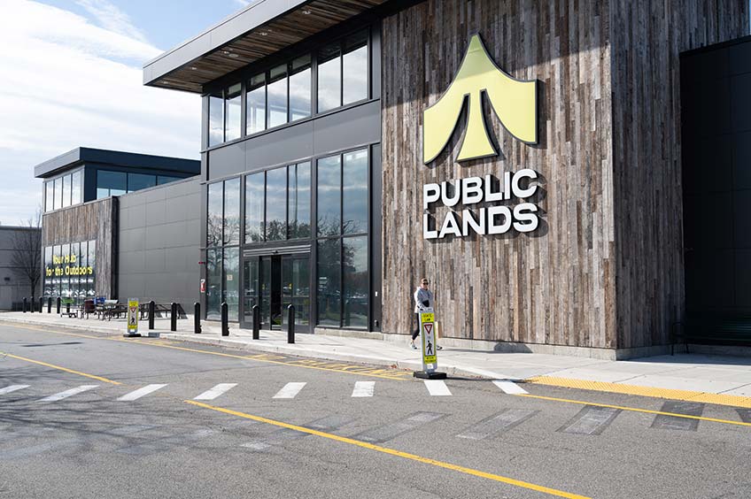 Public Lands storefront at Shoppers World center.