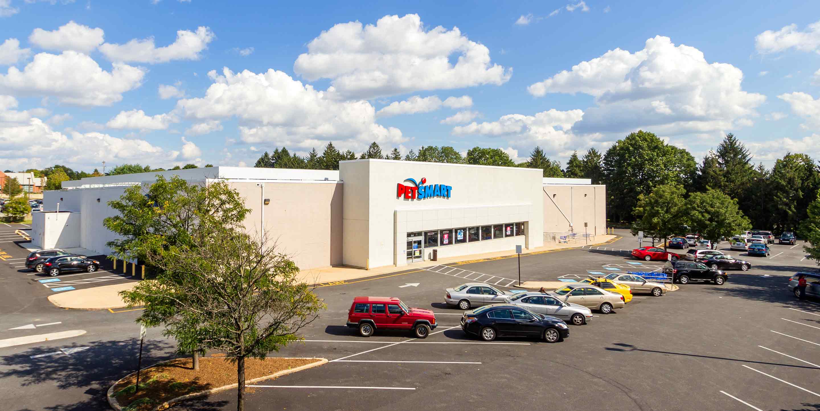 Image of Springfield shopping center with various parking spaces.