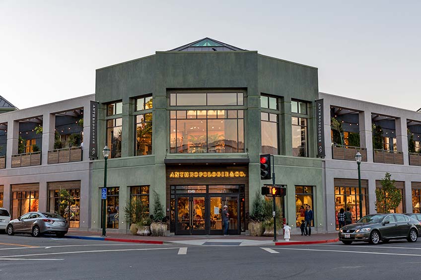 Storefront at Walnut Creek - South Main shopping center.