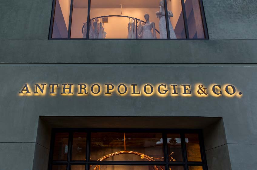 Anthropologie & Co. Storefront at Walnut Creek - South Main shopping center.