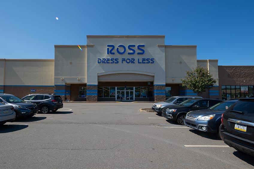 Ross storefront at Wilkes-Barre Commons shopping center.