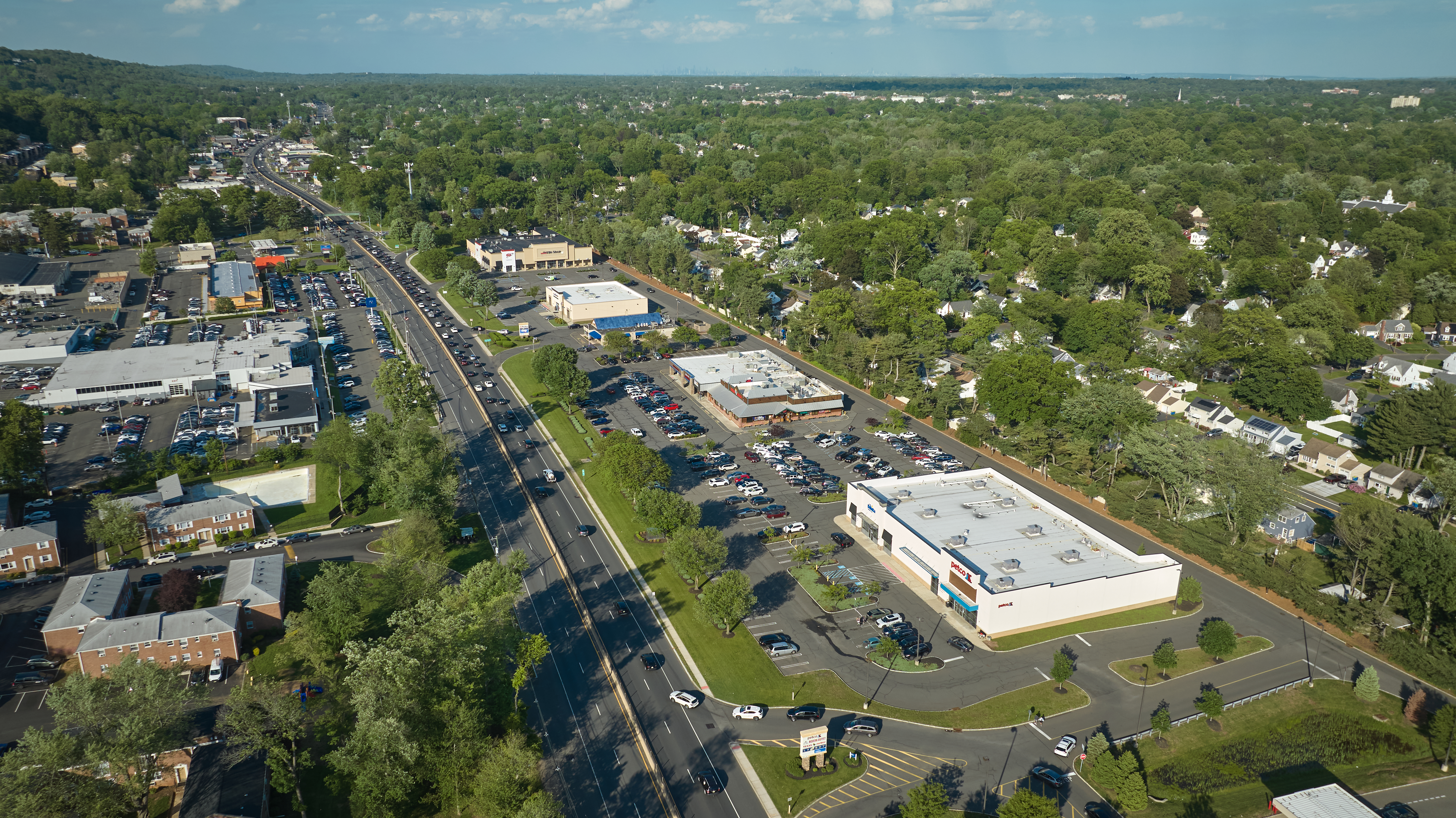 Aerial of west end commons