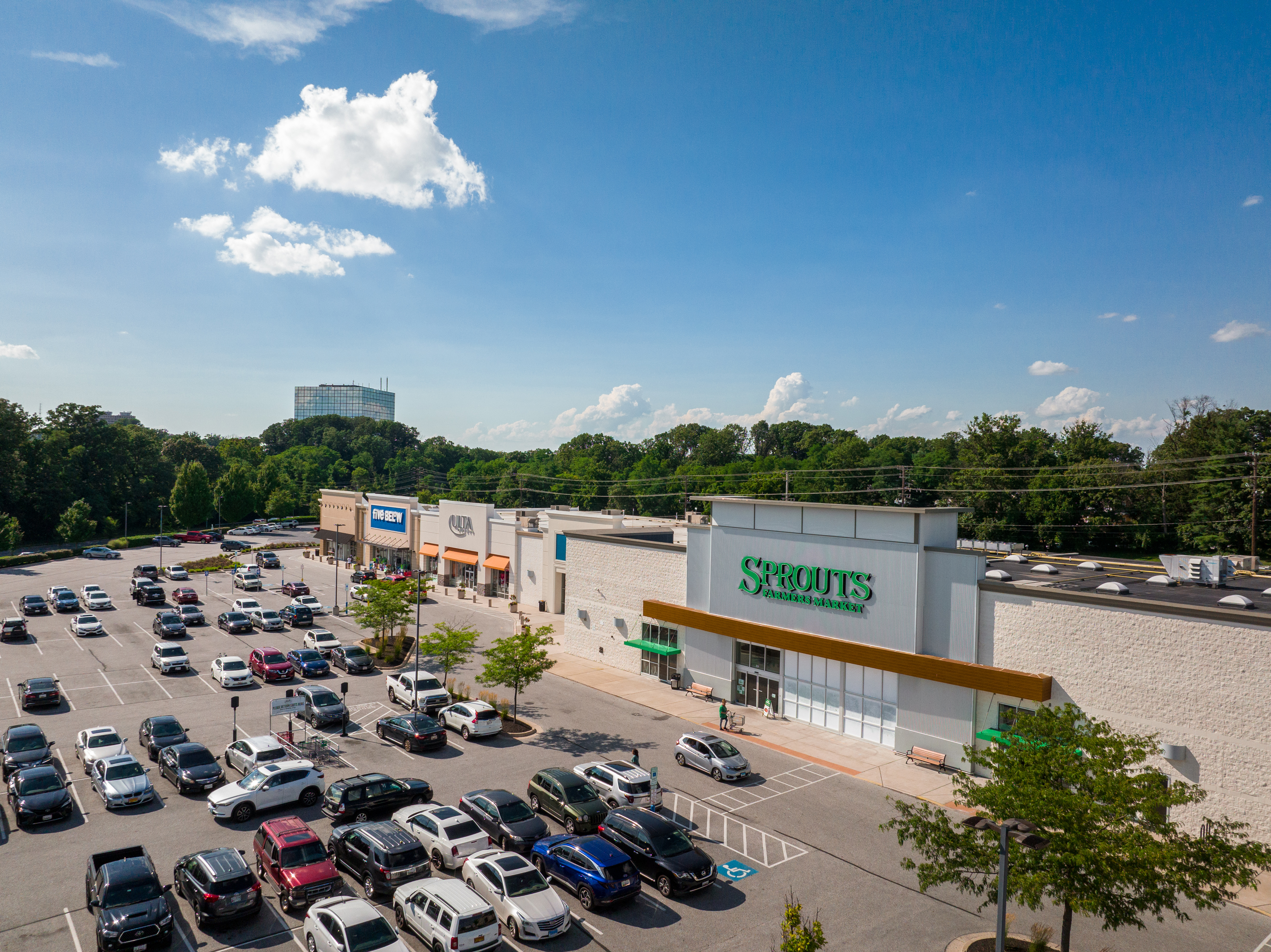 aerial of sprouts at goucher