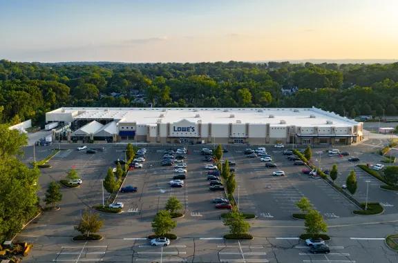 Aerial view of Lowe's