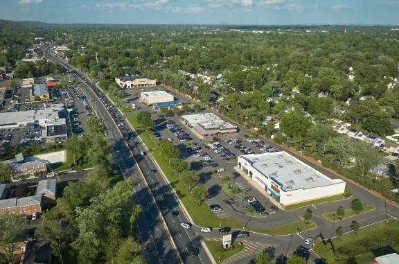 Aerial of west end commons
