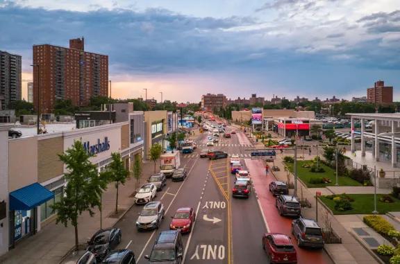main road aerial at bruckner commons