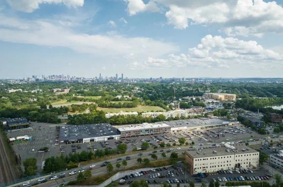 aerial of Cambridge Fresh Pond Mall
